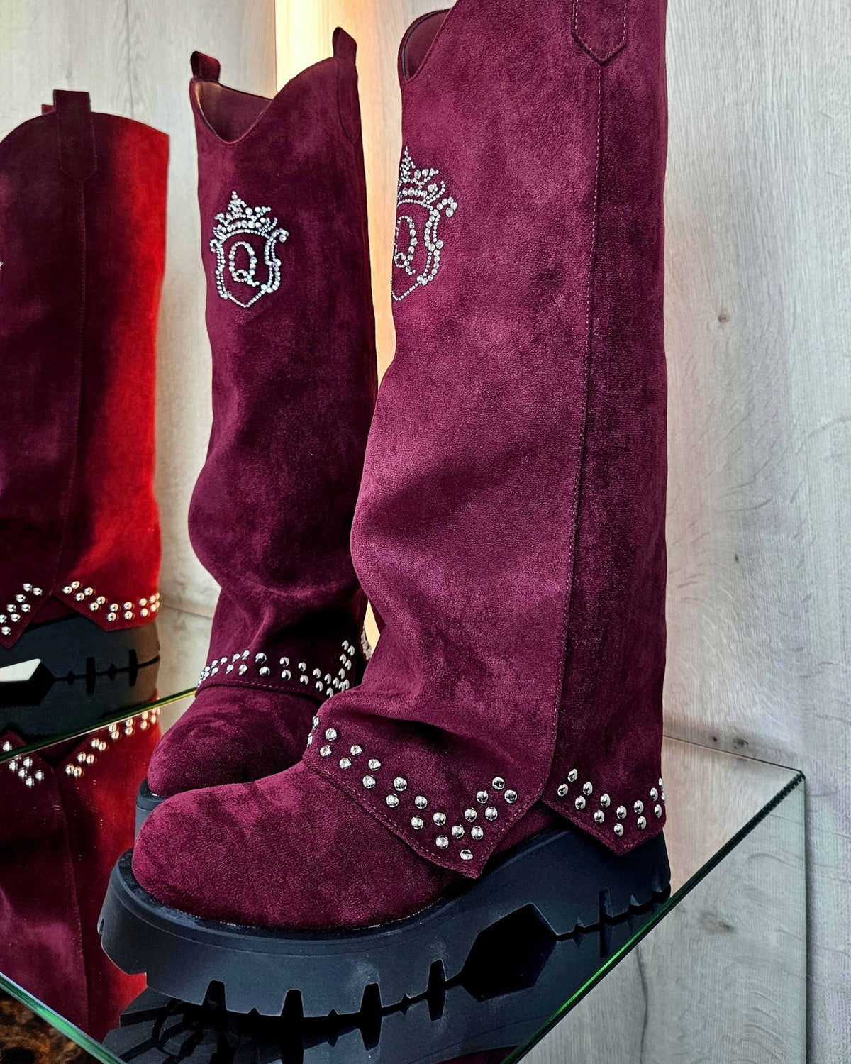 United Queens Royal Glam – Samtstiefel