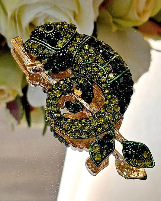Chamäleon Brosche