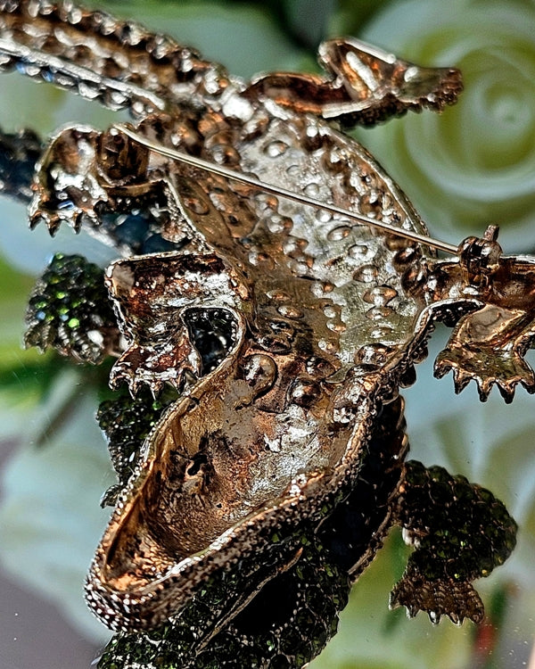 Krokodil Brosche