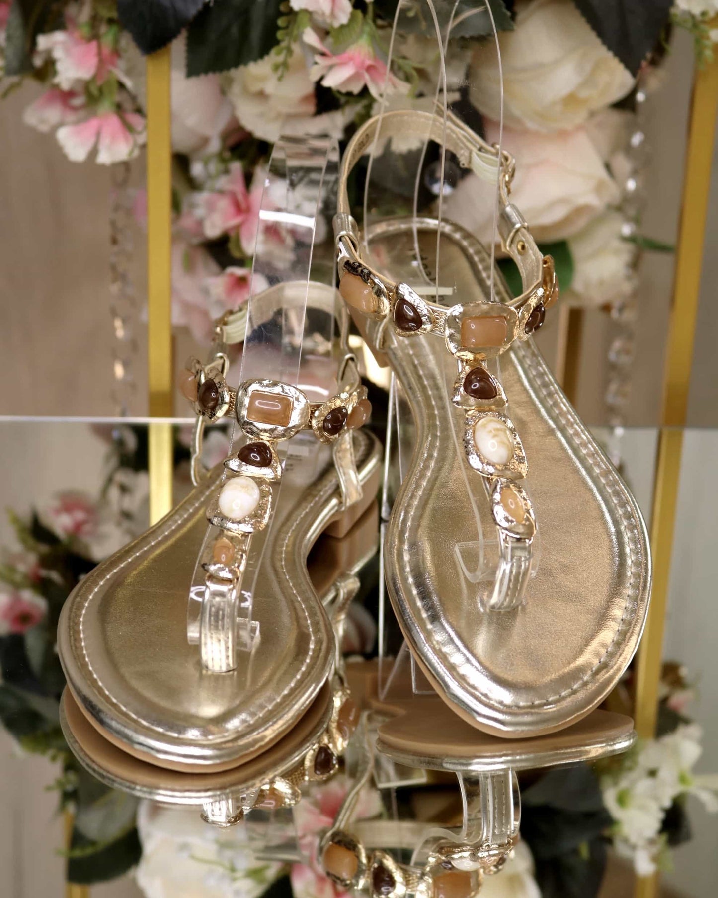Sandalen mit echten Steinen – Ansicht 2 | United Queens
