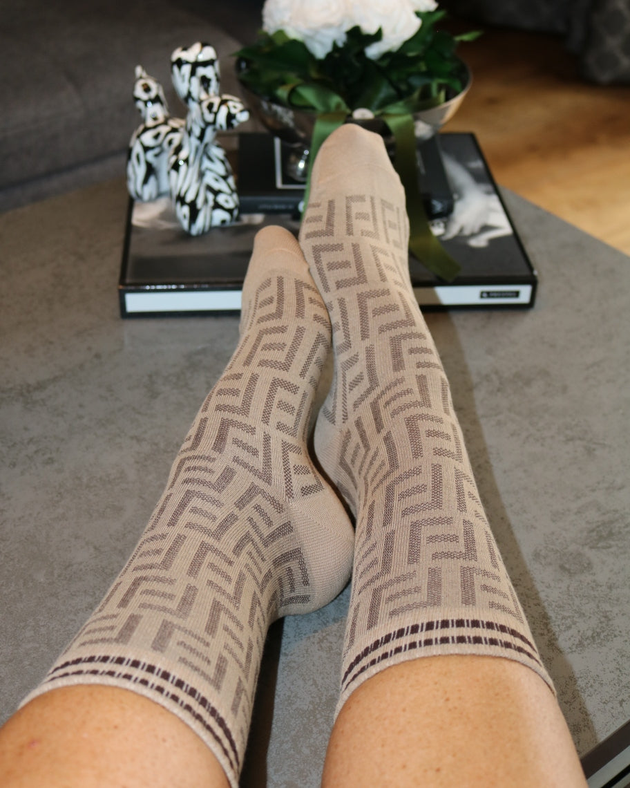 Socken Camel, Grau & Rosa – Ansicht 2 | United Queens
