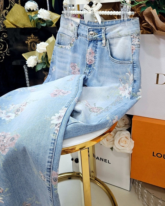 Blumen Jeans mit Swarovski – Ansicht 7 | United Queens