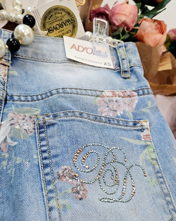 Blumen Jeans mit Swarovski – Ansicht 9 | United Queens