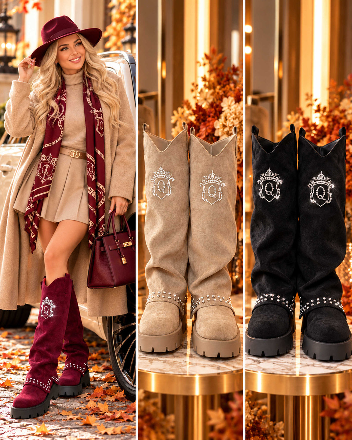 Frau trägt Stiefel [AI]