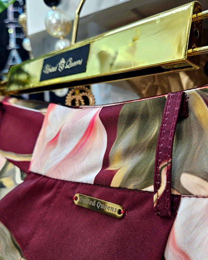 Satin Blumen Hose