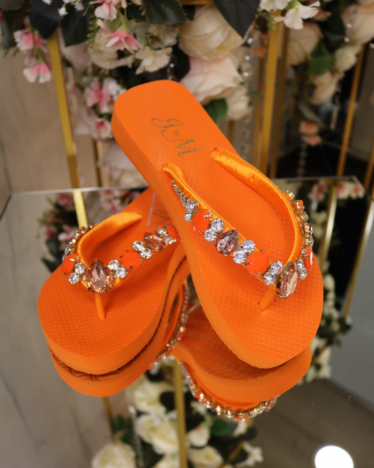 Flip Flops mit Kristallen – Ansicht 2 | United Queens