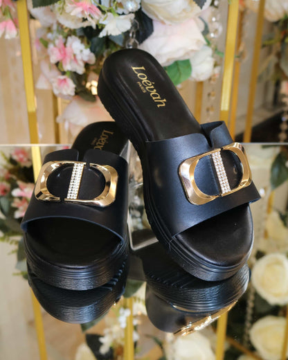 Fashion-Slippers mit Kristallen | United Queens
