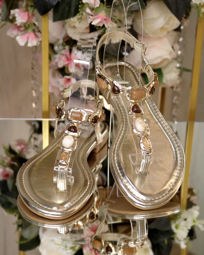 Sandalen mit echten Steinen – Ansicht 2 | United Queens