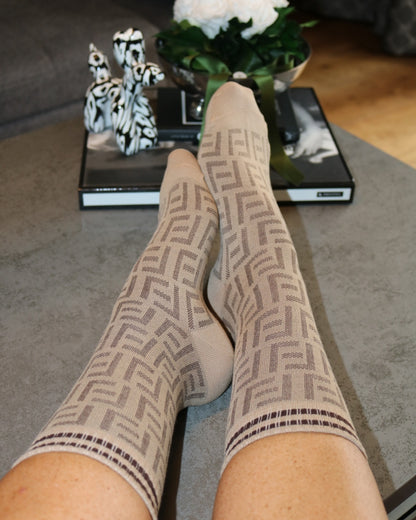 Socken Camel, Grau & Rosa – Ansicht 2 | United Queens