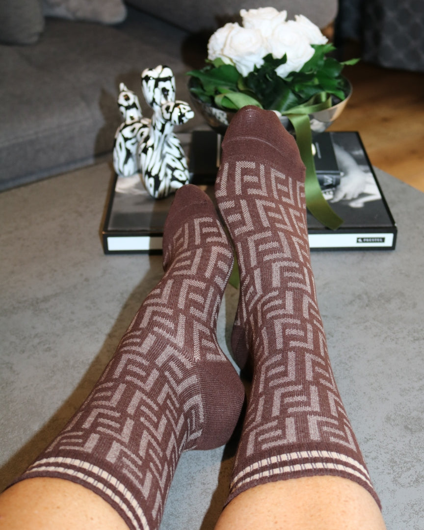 Socken Camel, Grau & Rosa – Ansicht 3 | United Queens