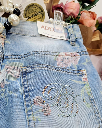 Blumen Jeans mit Swarovski – Ansicht 9 | United Queens