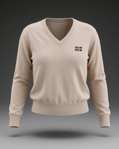 Amour Chic – Feinstrick-Pullover mit V-Ausschnitt