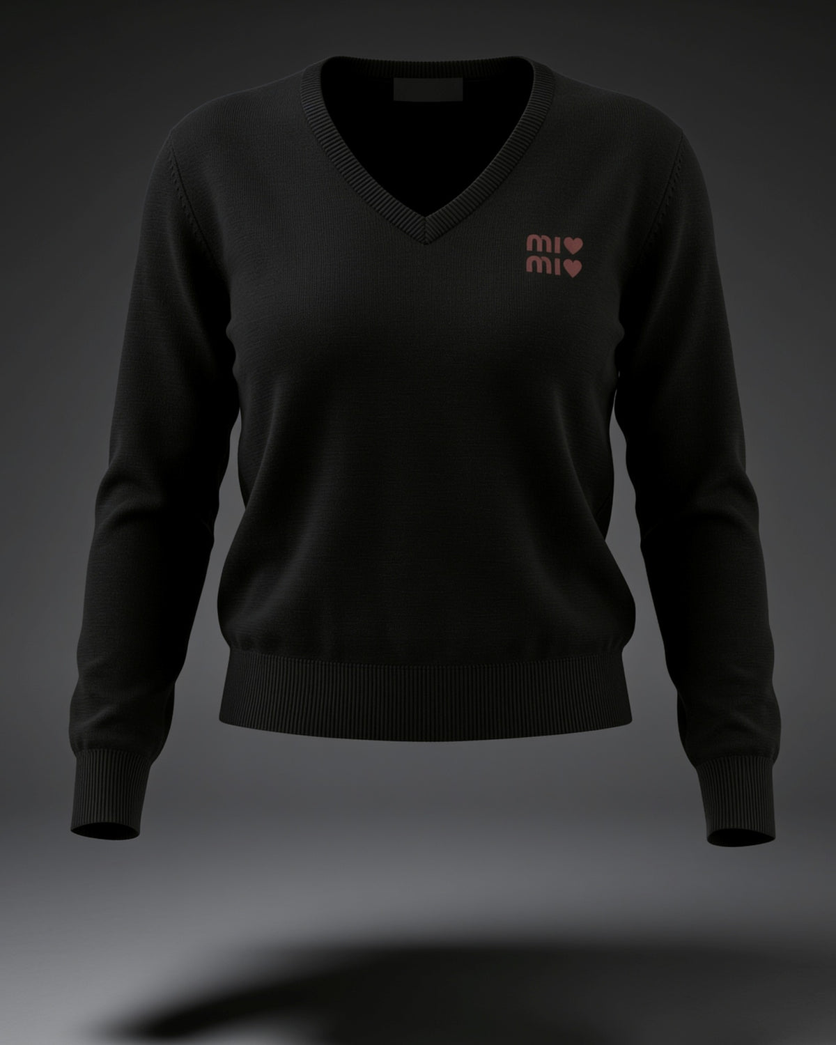 Amour Chic – Feinstrick-Pullover mit V-Ausschnitt