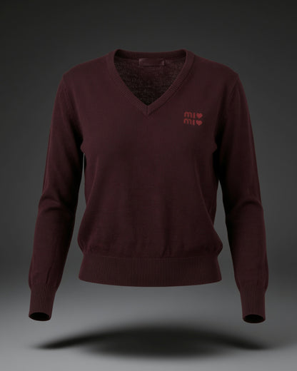 Amour Chic – Feinstrick-Pullover mit V-Ausschnitt