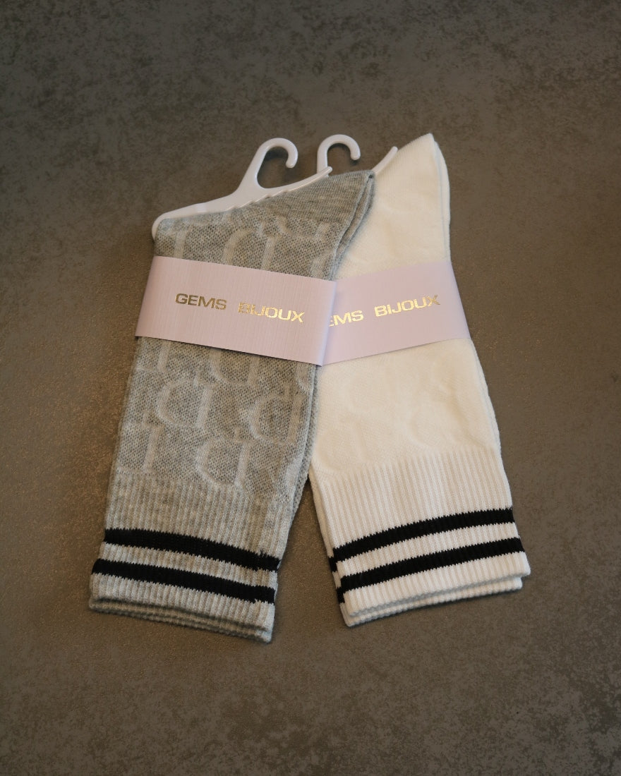 Socken Grau & Weiß, Sommer | United Queens