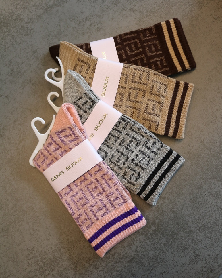 Socken Camel, Grau & Rosa | United Queens