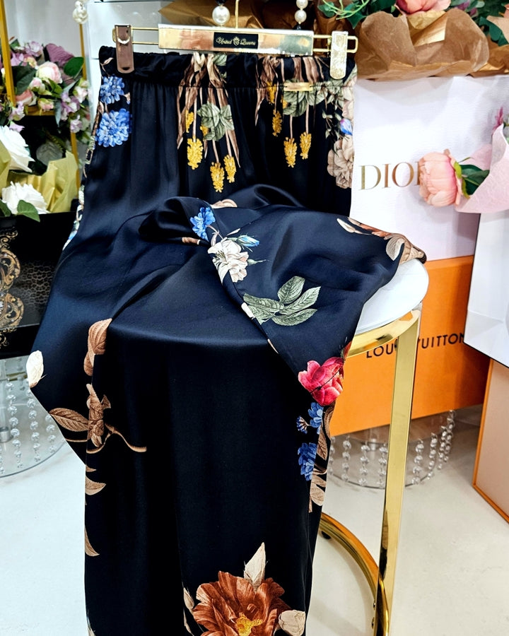 Satin Blumenhose, weiter Schnitt – Ansicht 9 | United Queens