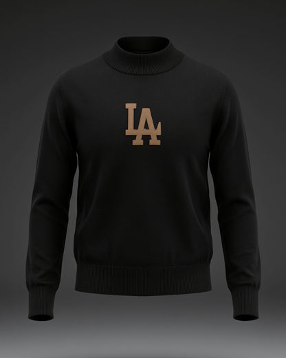 LA Chic – Feinstrick-Pullover mit Halbkragen
