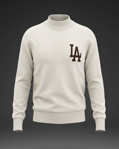 LA Chic – Feinstrick-Pullover mit Halbkragen