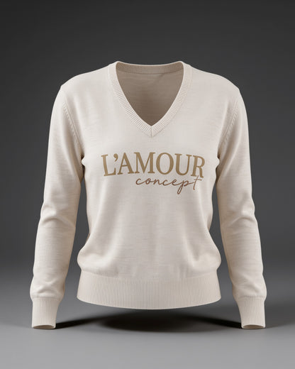 L’AMOUR Concept – Feinstrick V-Neck Pullover