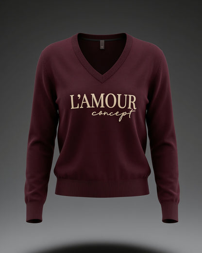L’AMOUR Concept – Feinstrick V-Neck Pullover
