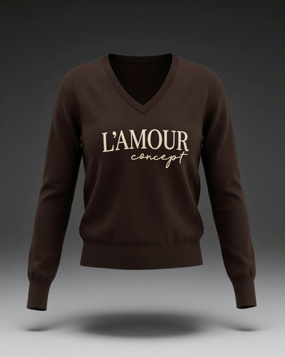L’AMOUR Concept – Feinstrick V-Neck Pullover