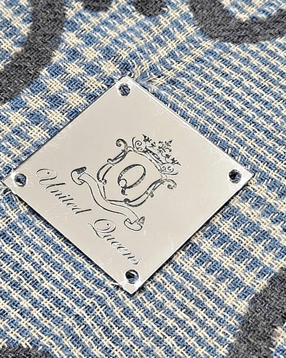Blau Grau Schal mit Logo [AI]