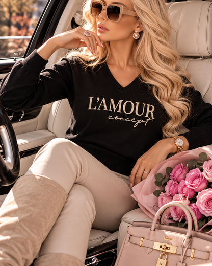 L’AMOUR Concept – Feinstrick V-Neck Pullover