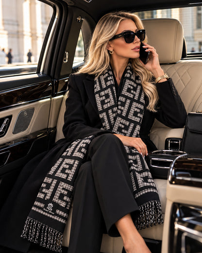 United Queens Luxury Winter Schal – Black Elegance