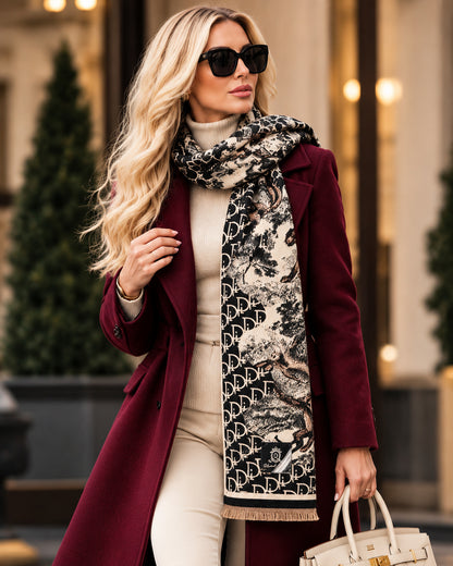 United Queens Statement Schal – Black & Beige
