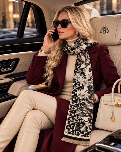 United Queens Statement Schal – Black & Beige