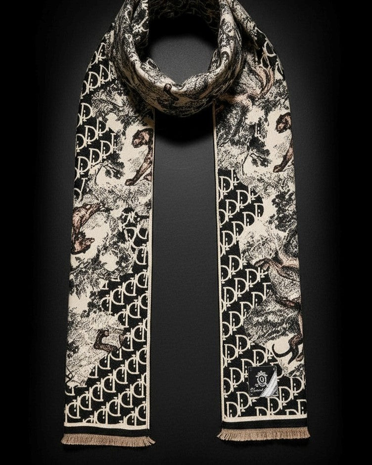 United Queens Statement Schal – Black & Beige