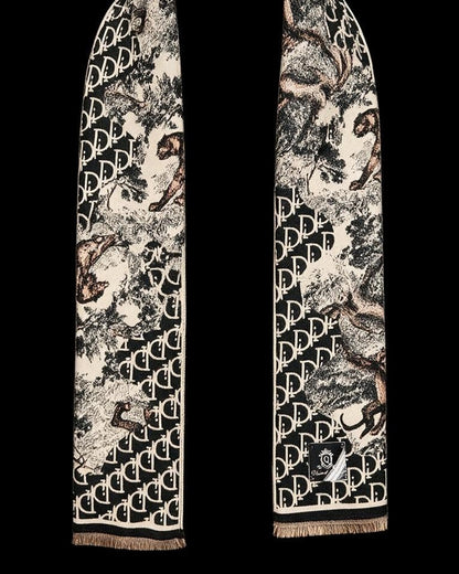 United Queens Statement Schal – Black & Beige
