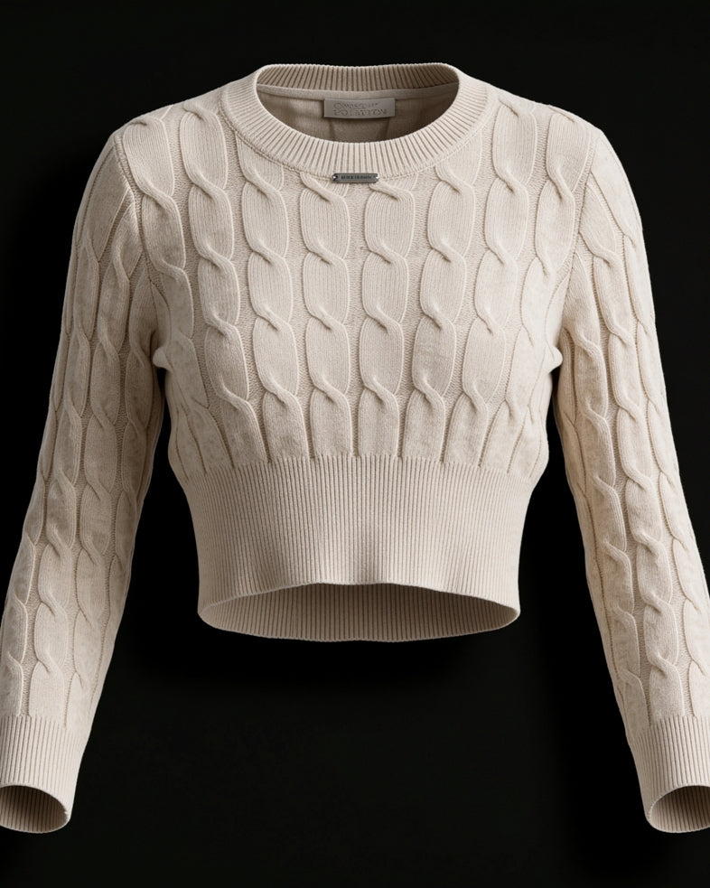 Minipulli mit Zopfmuster
