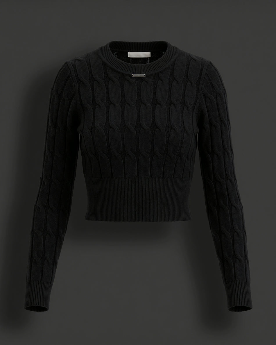 Minipulli mit Zopfmuster